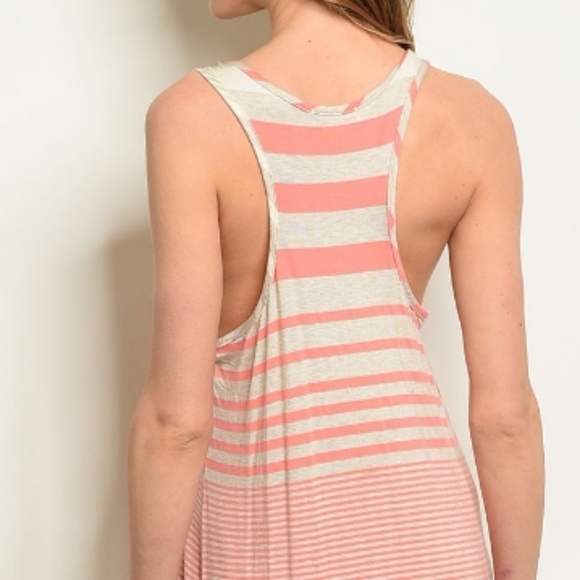 LAST Peach & Cream Maxi Dress - Picture 5 of 5